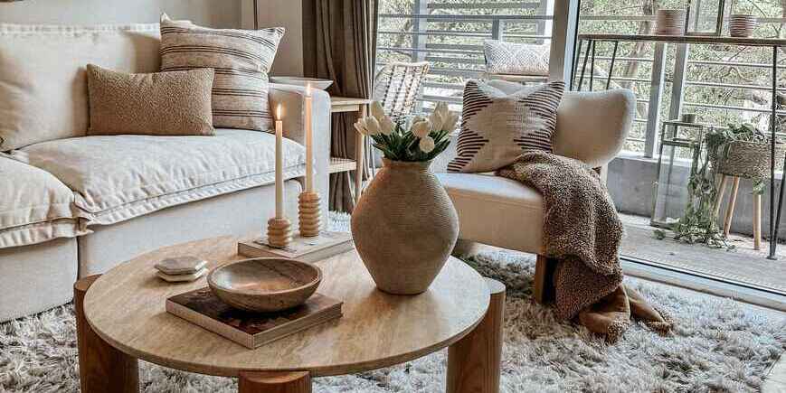 Décoration cosy beige artisanale elementti